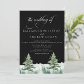 冬の結婚式 |山素朴山 | QRコードインビタ 招待状 (スタンド正面)