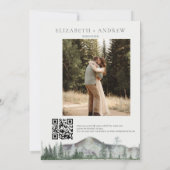 冬の結婚式 |山素朴山 | QRコード 招待状 (裏面)