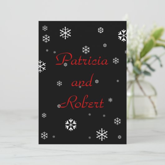 冬の結婚式 招待状 (スタンド正面)