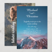 冬の結婚式 招待状 (正面/裏面)