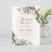 冬の結婚式　挙式後パーティーのご案内 招待状 (スタンド正面)