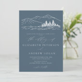 冬の結婚式 | 松の森の素朴な山 招待状 (スタンド正面)