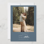 冬の結婚式 | 松の森の素朴な山 招待状 (裏面)