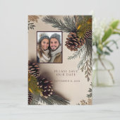 冬の結婚式 松ぼっくり 松葉 セーブザデート (スタンド正面)