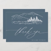 冬の結婚式 |松林素朴山 サンキューカード (正面/裏面)