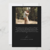 冬の結婚式 |松林素朴山 サンキューカード (裏面)