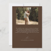 冬の結婚式 |松林素朴山 サンキューカード (裏面)