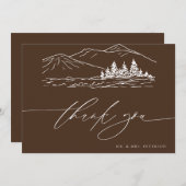 冬の結婚式 |松林素朴山 サンキューカード (正面/裏面)