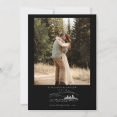 冬の結婚式 |松林素朴山 招待状 (裏面)