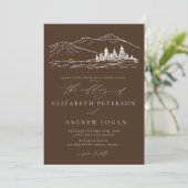 冬の結婚式 |松林素朴山 招待状 (スタンド正面)