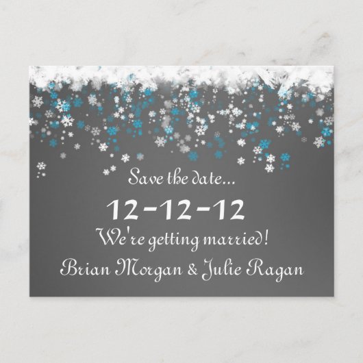 冬の結婚式 案内ポストカード (正面)