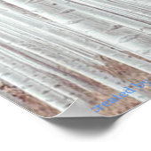 冬の結婚式、白い樺の木、カスタム歓迎ポスター ポスター (角)