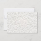 冬の結婚式 白と黒のシンプル 出欠カード (裏面)