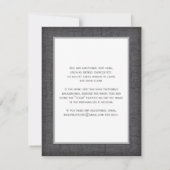 冬の結婚式 赤い納屋の返信カード 出欠カード (裏面)