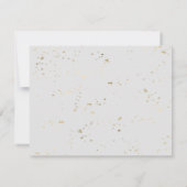 冬の結婚式RSVPエンクロージャカード金箔 出欠カード (裏面)