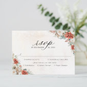 冬の結婚式RSVPカード 出欠カード (スタンド正面)