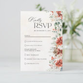 冬の結婚式RSVPカード 出欠カード (スタンド正面)