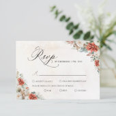 冬の結婚式RSVPカード 出欠カード (スタンド正面)