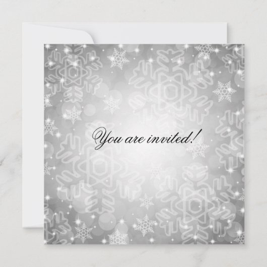 冬の結婚記念日フェスティバル《写真》ぼけ味シルバー 招待状 (裏面)
