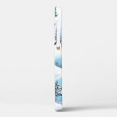 冬の絵を描手水色イラストレーション Case-Mate iPhoneケース (裏面 / 左)