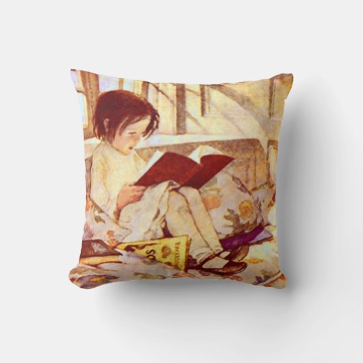 冬の絵本 クッション (正面)