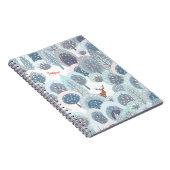 冬の継ぎ目のない模様(抽象芸術フラット) ノートブック (右側)