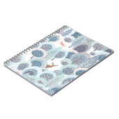 冬の継ぎ目のない模様(抽象芸術フラット) ノートブック (左側)