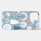 冬の継ぎ目のない模様(抽象芸術フラット) Case-Mate iPhoneケース (裏面 (横))