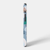 冬の継ぎ目のない模様(抽象芸術フラット) iPhoneケース (左側面)