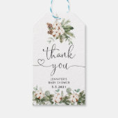冬の綿花の赤ちゃん感謝していシャワーあなた ギフトタグ (正面)