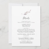 冬の緑が一面結婚に 招待状 (裏面)