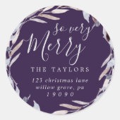 冬の緑そう非常にアドレスメリーエンベロープ ラウンドシール (正面)