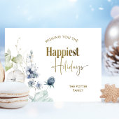 冬の緑と最もエレガント幸せモダンな休日 シーズンカード