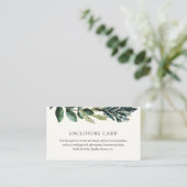 冬の緑と格子囲いカード エンクロージャーカード (スタンド正面)