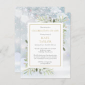 冬の緑のお祝い 案内ポストカード (正面/裏面)