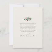 冬の緑のアイボリー写真クリスマスプティ シーズンカード (裏面)