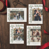 冬の緑のアイボリー写真クリスマス