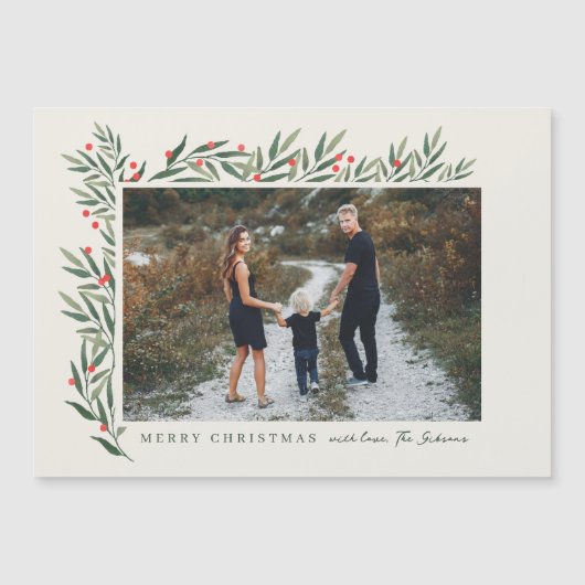 冬の緑のアイボリー写真クリスマス (正面)