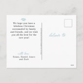 冬の緑のアーチフレームの写真 シーズンポストカード (裏面)