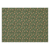 冬の緑のオレンジとスパイスグリーンホリデー テーブルクロス (正面(横))