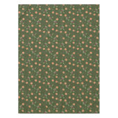 冬の緑のオレンジとスパイスグリーンホリデー テーブルクロス (正面)