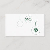 冬の緑のクリスマスボーブルが望み エンクロージャーカード (裏面)