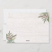 冬の緑のクリスマス写真カード シーズンカード (裏面)