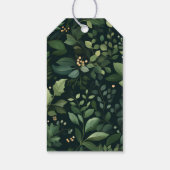 冬の緑のクリスマス ホットチョコレートミックス ギフトタグ (裏面)