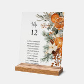 冬の緑のシーティンググラフテーブルの上記号 アクリルサイン (傾斜)