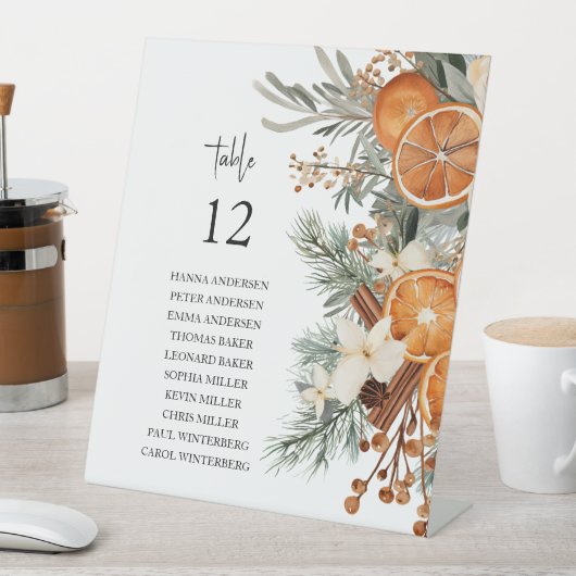 冬の緑のシーティンググラフテーブルの上記号 台座サイン (インサイチュ)