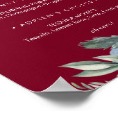 冬の緑のバーガンディー シグネチャー カクテル サイン (角)