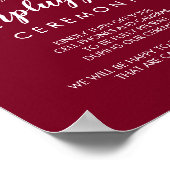 冬の緑のバーガン結婚ディの詰まり込み ポスター (角)