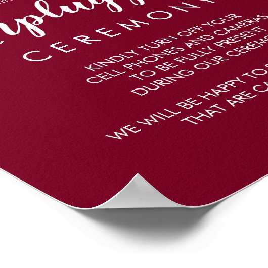 冬の緑のバーガン結婚ディの詰まり込み ポスター (角)