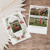 冬の緑のフレーム シーズンカード